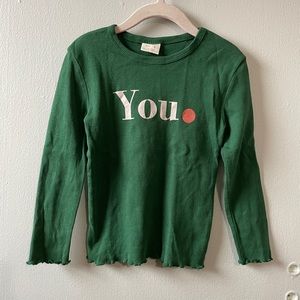 Zara Girls Green Longsleeve Tshirt Size 6